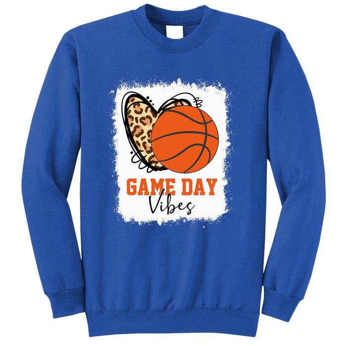 Bleached Basketball Game Day Vibes Basketball Mom Tall Sweatshirt