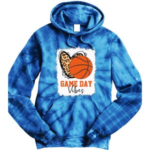 Bleached Basketball Game Day Vibes Basketball Mom Tie Dye Hoodie