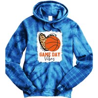 Bleached Basketball Game Day Vibes Basketball Mom Tie Dye Hoodie