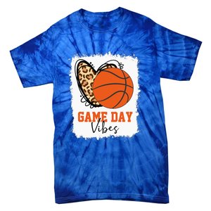 Bleached Basketball Game Day Vibes Basketball Mom Tie-Dye T-Shirt