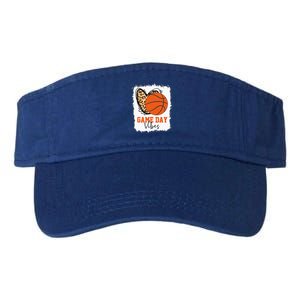 Bleached Basketball Game Day Vibes Basketball Mom Valucap Bio-Washed Visor