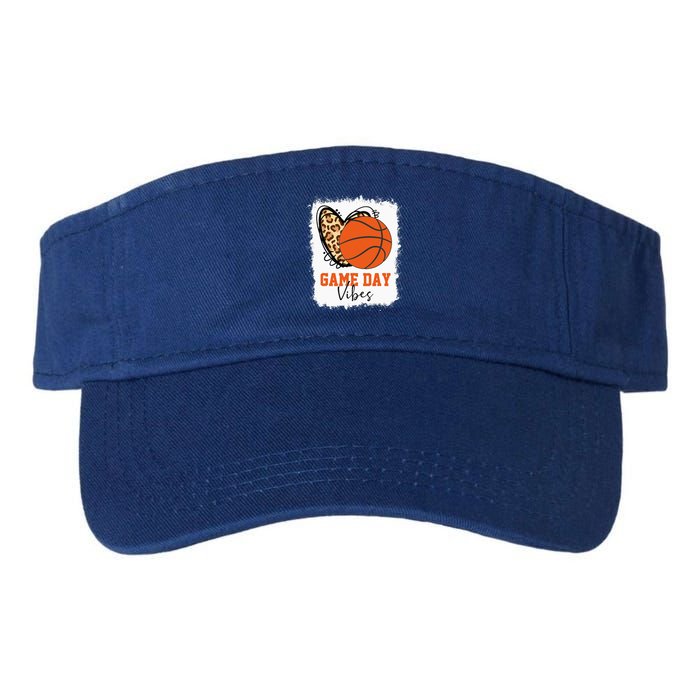 Bleached Basketball Game Day Vibes Basketball Mom Valucap Bio-Washed Visor