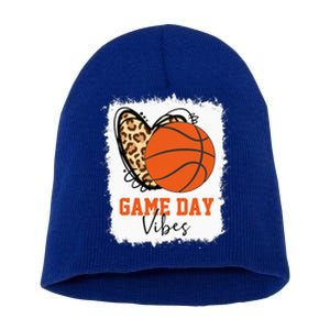 Bleached Basketball Game Day Vibes Basketball Mom Short Acrylic Beanie