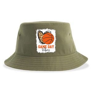 Bleached Basketball Game Day Vibes Basketball Mom Sustainable Bucket Hat