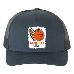 Bleached Basketball Game Day Vibes Basketball Mom Yupoong Adult 5-Panel Trucker Hat