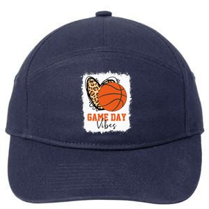 Bleached Basketball Game Day Vibes Basketball Mom 7-Panel Snapback Hat