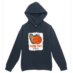 Bleached Basketball Game Day Vibes Basketball Mom Urban Pullover Hoodie