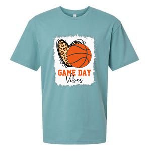 Bleached Basketball Game Day Vibes Basketball Mom Sueded Cloud Jersey T-Shirt