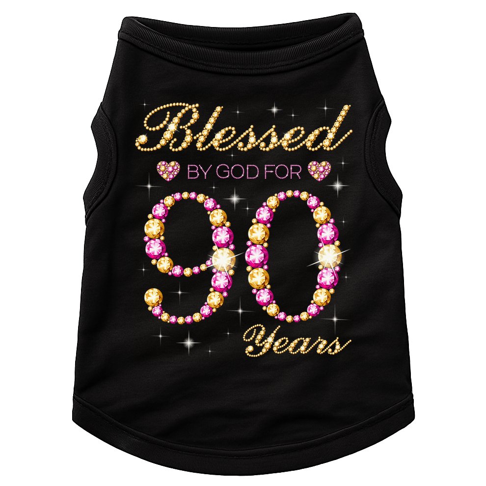 Blessed By God For 90 Years Old 90th Birthday Party Doggie Tank