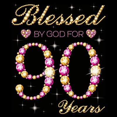 Blessed By God For 90 Years Old 90th Birthday Party T-Shirt