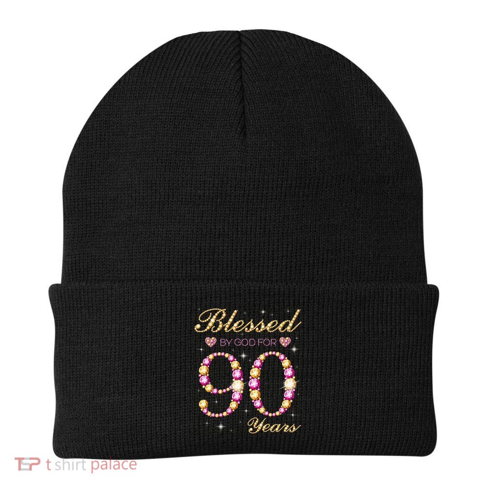 Blessed By God For 90 Years Old 90th Birthday Party Beanie