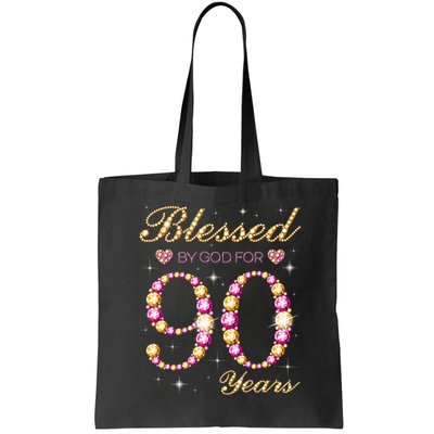 Blessed By God For 90 Years Old 90th Birthday Party Bag
