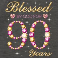 Blessed By God For 90 Years Old 90th Birthday Party Vector Backpack
