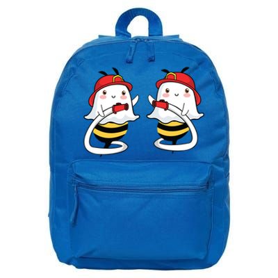 Boobs Boo Ghost Bee Hose Pipe Funny Firefighter Halloween Funny Gift 16 in Basic Backpack