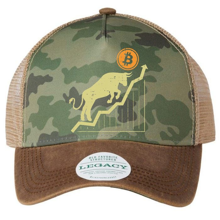Bitcoin Bull Graph Bullish Btc Crypto Cryptocurrency Trader Legacy Tie Dye Trucker Hat