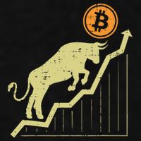 Bitcoin Bull Graph Bullish Btc Crypto Cryptocurrency Trader Ladies PosiCharge Tri-Blend Wicking Tank