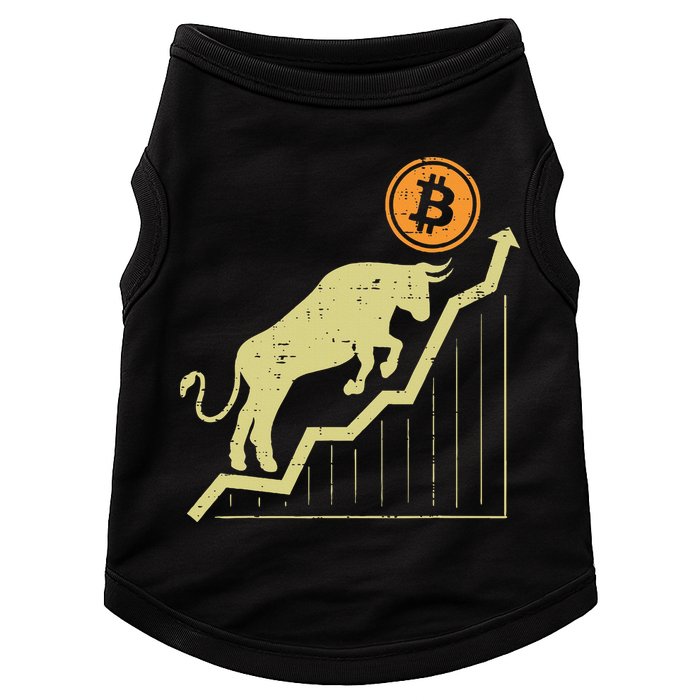 Bitcoin Bull Graph Bullish Btc Crypto Cryptocurrency Trader Doggie Tank