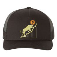 Bitcoin Bull Graph Bullish Btc Crypto Cryptocurrency Trader Yupoong Adult 5-Panel Trucker Hat