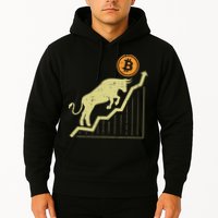 Bitcoin Bull Graph Bullish Btc Crypto Cryptocurrency Trader Hoodie