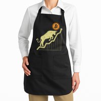 Bitcoin Bull Graph Bullish Btc Crypto Cryptocurrency Trader Apron