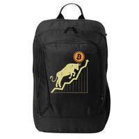 Bitcoin Bull Graph Bullish Btc Crypto Cryptocurrency Trader City Backpack