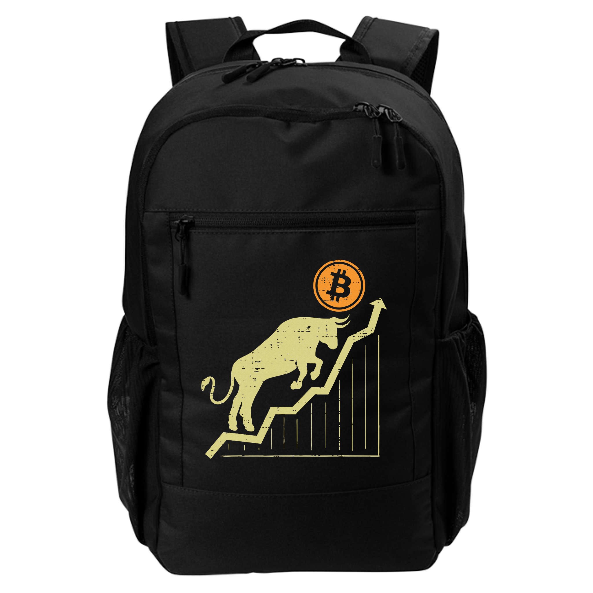 Bitcoin Bull Graph Bullish Btc Crypto Cryptocurrency Trader Backpack