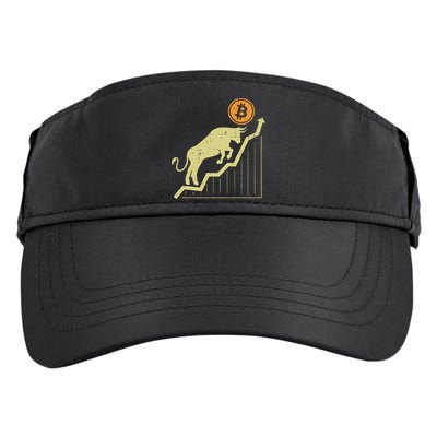 Bitcoin Bull Graph Bullish Btc Crypto Cryptocurrency Trader Adult Drive Performance Visor