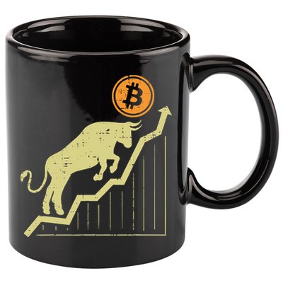 Bitcoin Bull Graph Bullish Btc Crypto Cryptocurrency Trader 11oz C Handle Ceramic Mug