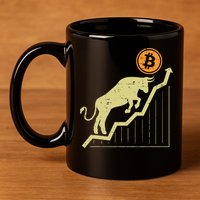 Bitcoin Bull Graph Bullish Btc Crypto Cryptocurrency Trader 11oz C Handle Ceramic Mug