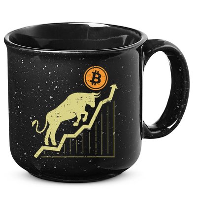 Bitcoin Bull Graph Bullish Btc Crypto Cryptocurrency Trader 15oz Campfire Ceramic Mug