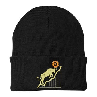 Bitcoin Bull Graph Bullish Btc Crypto Cryptocurrency Trader Beanie