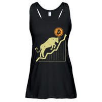 Bitcoin Bull Graph Bullish Btc Crypto Cryptocurrency Trader Ladies Essential Flowy Tank