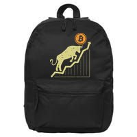 Bitcoin Bull Graph Bullish Btc Crypto Cryptocurrency Trader 16 in Basic Backpack