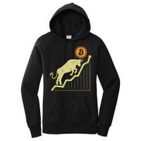 Bitcoin Bull Graph Bullish Btc Crypto Cryptocurrency Trader Women's Pullover Hoodie