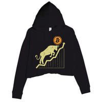 Bitcoin Bull Graph Bullish Btc Crypto Cryptocurrency Trader Crop Fleece Hoodie