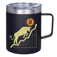 Bitcoin Bull Graph Bullish Btc Crypto Cryptocurrency Trader 12oz Stainless Steel Coffee Mug
