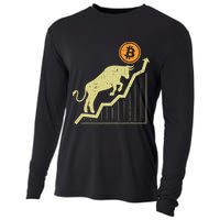 Bitcoin Bull Graph Bullish Btc Crypto Cryptocurrency Trader Cooling Performance Long Sleeve Crew