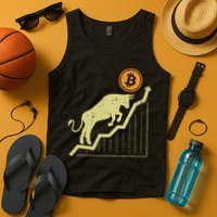 Bitcoin Bull Graph Bullish Btc Crypto Cryptocurrency Trader Tank Top
