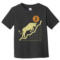 Bitcoin Bull Graph Bullish Btc Crypto Cryptocurrency Trader Toddler T-Shirt