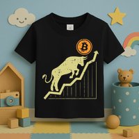 Bitcoin Bull Graph Bullish Btc Crypto Cryptocurrency Trader Toddler T-Shirt