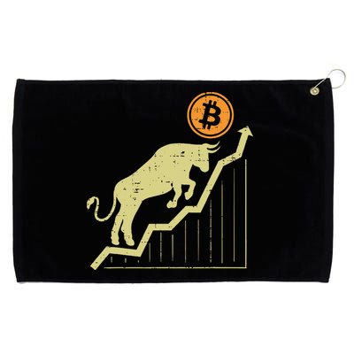 Bitcoin Bull Graph Bullish Btc Crypto Cryptocurrency Trader Grommeted Golf Towel