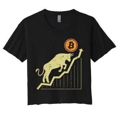 Bitcoin Bull Graph Bullish Btc Crypto Cryptocurrency Trader Crop Top