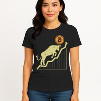 Bitcoin Bull Graph Bullish Btc Crypto Cryptocurrency Trader Womens T-Shirt