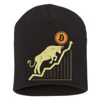 Bitcoin Bull Graph Bullish Btc Crypto Cryptocurrency Trader Short Acrylic Beanie