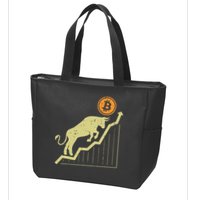 Bitcoin Bull Graph Bullish Btc Crypto Cryptocurrency Trader Zip Tote Bag