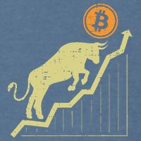 Bitcoin Bull Graph Bullish Btc Crypto Cryptocurrency Trader Garment-Dyed Sweatshirt