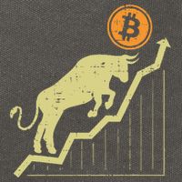 Bitcoin Bull Graph Bullish Btc Crypto Cryptocurrency Trader Cotton Canvas Backpack