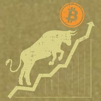 Bitcoin Bull Graph Bullish Btc Crypto Cryptocurrency Trader Garment-Dyed Women's Muscle Tee