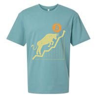 Bitcoin Bull Graph Bullish Btc Crypto Cryptocurrency Trader Sueded Cloud Jersey T-Shirt