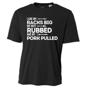 Bbq Barbecue Grilling Butt Rubbed Pork Pulled Pitmaster Dad Cooling Performance Crew T-Shirt